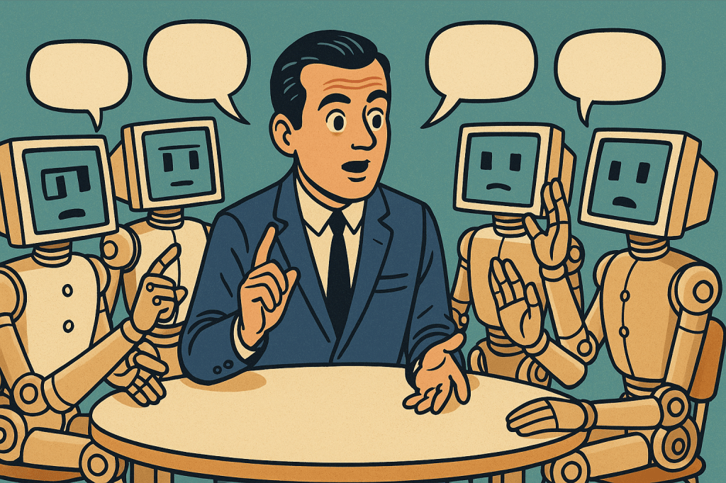 Une table ronde fictive… animée par l’IA pour tester vos idées en vrai (avec un prompt prêt à&nbsp;l’emploi)